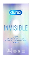 DUREX INVISIBLE EXTRA LUBR 6PZ